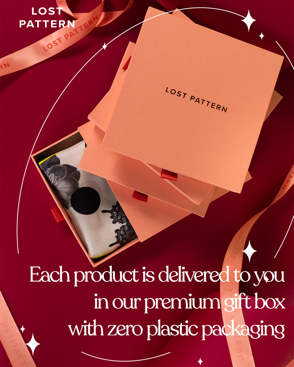 "Noir Floral" Silk Diamond Neckerchief