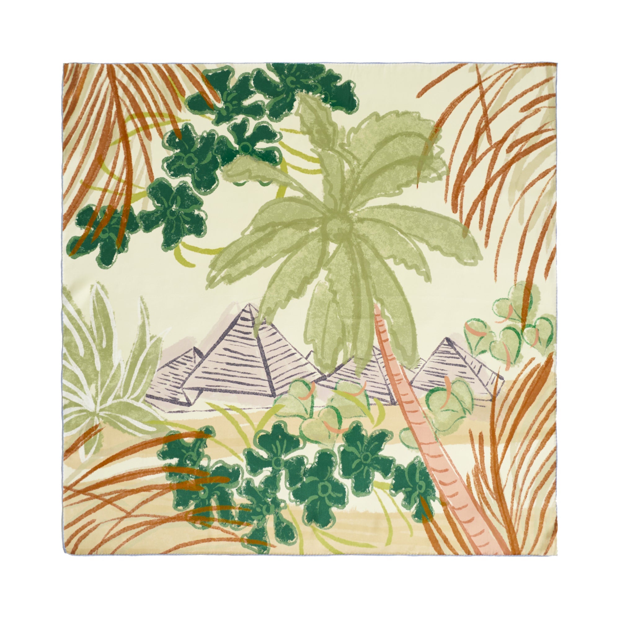 "Little Dix Bay" Large Silk Scarf