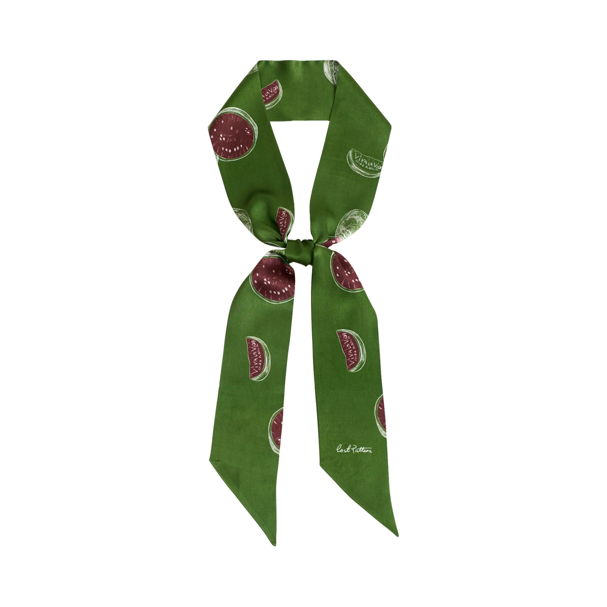 “Viva la Vida” Silk Neck Bow - Olive Green
