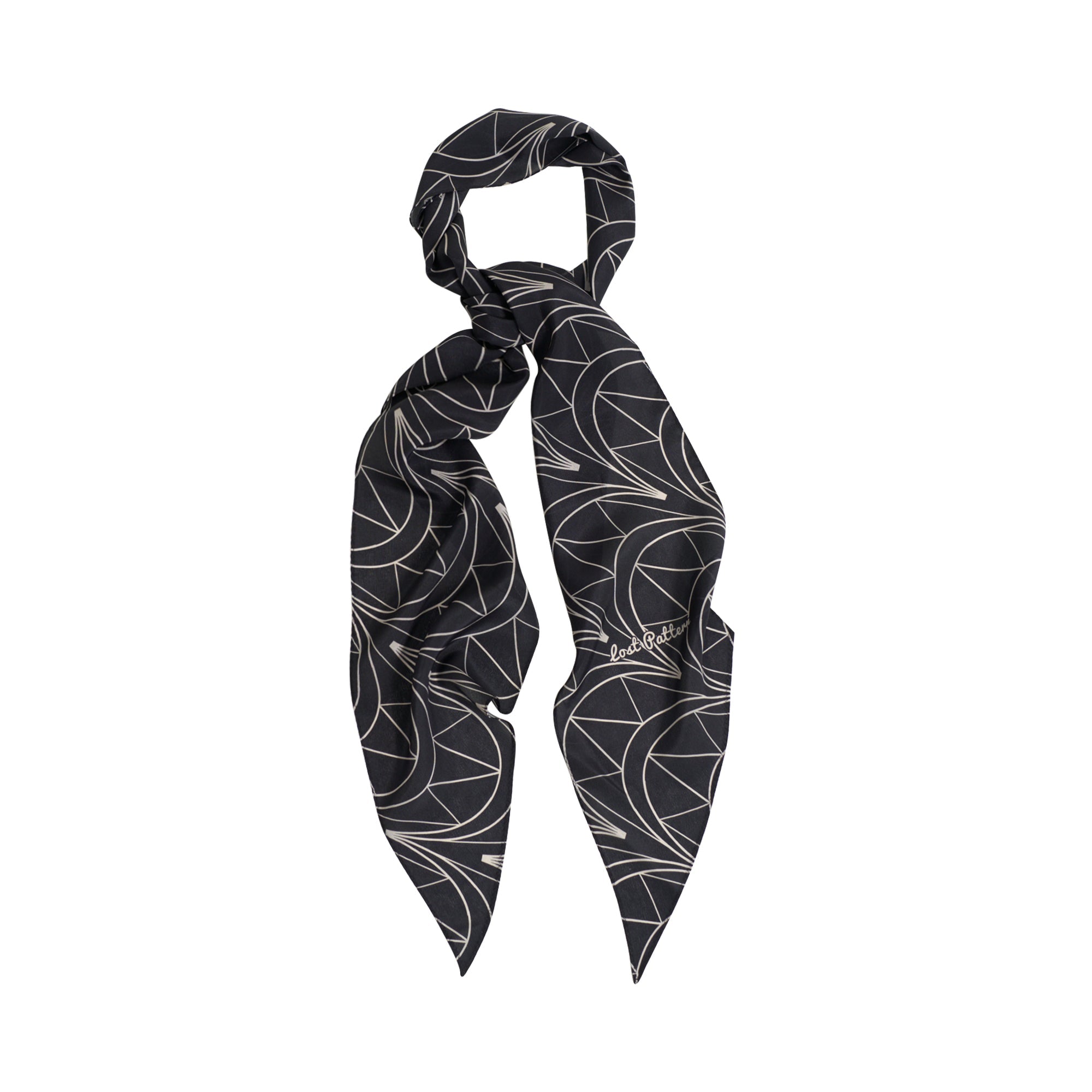 "Chrysler" Silk Crepe Neck Scarf - Empire Back