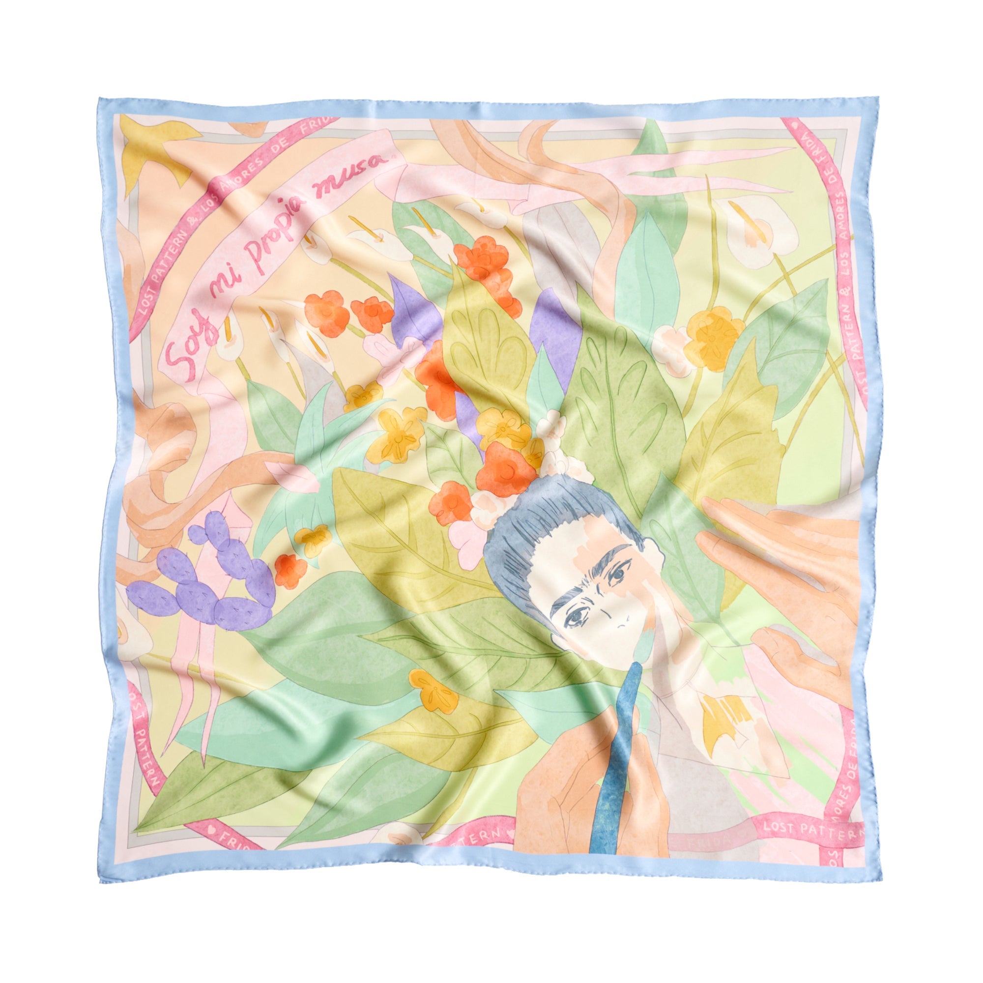 "I Am My Own Muse by Frida" Large Silk Scarf