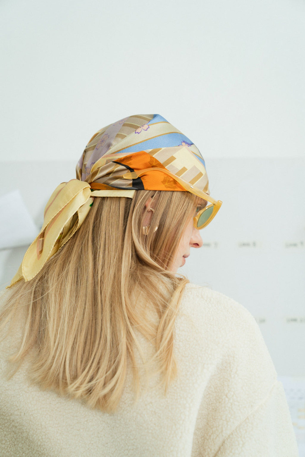 "Seasons in the Park" Silk Scarf - Yellow