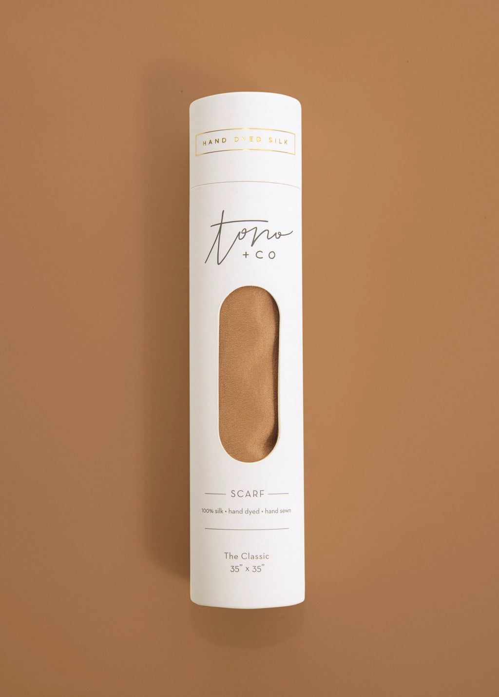 'The Classic' Washable Silk Scarf in Rose Gold