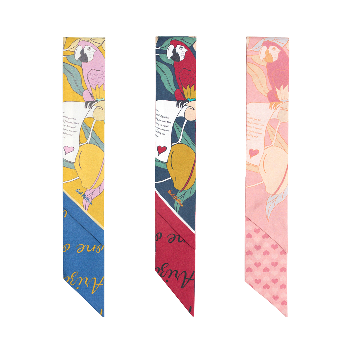 "El Amor" Silk Twill Neck Bow - Pink