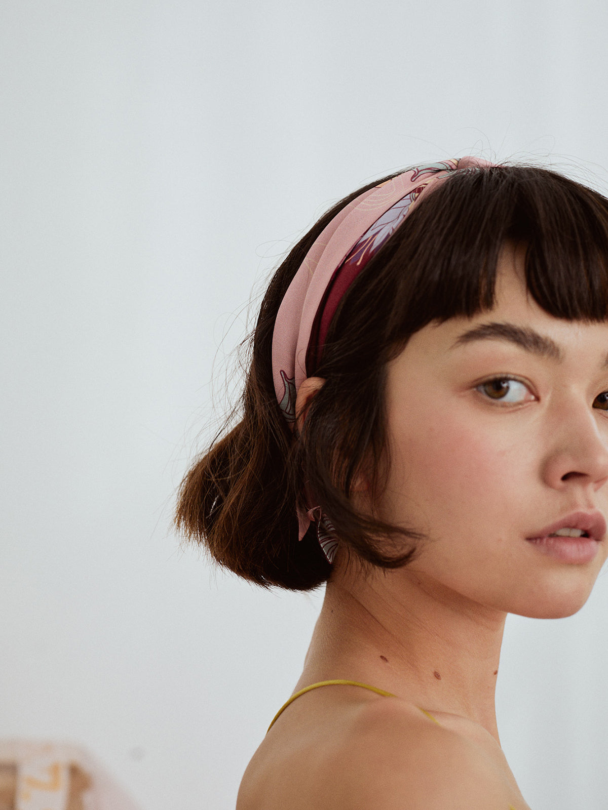 "Dream Hunter" Silk Skinny Scarf - Ruby Red