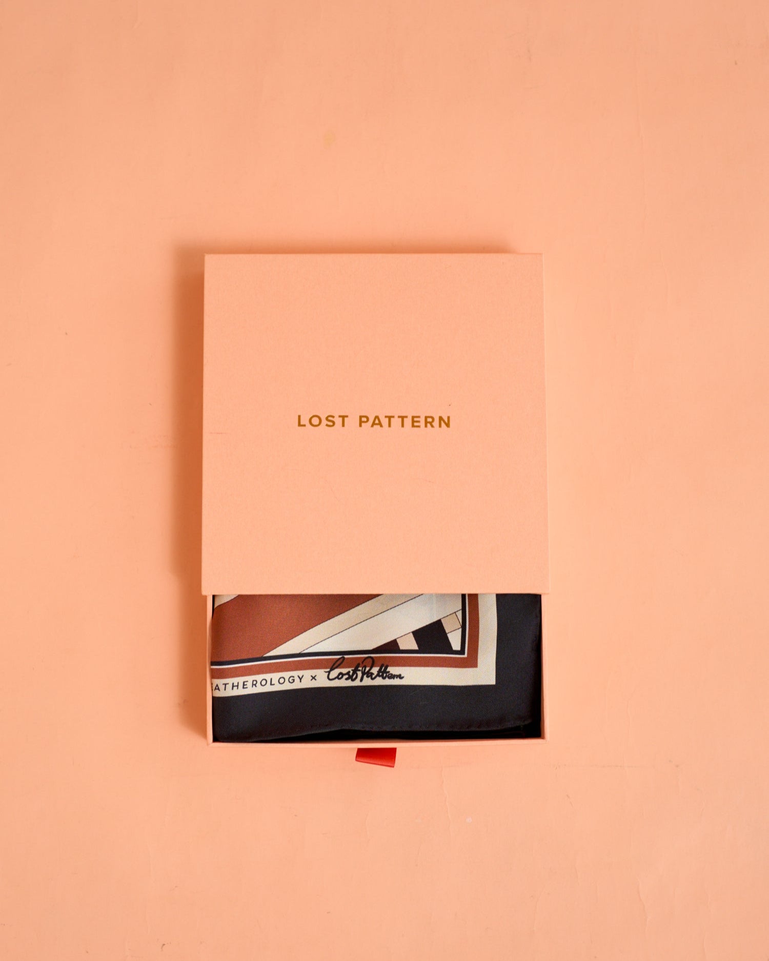 Lost Pattern x Leatherology Silk Square Scarf - Neutral