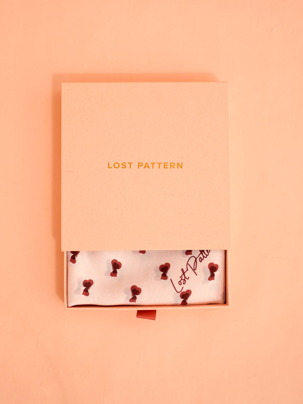 "Twin Hearts" Silk Crepe Bandana