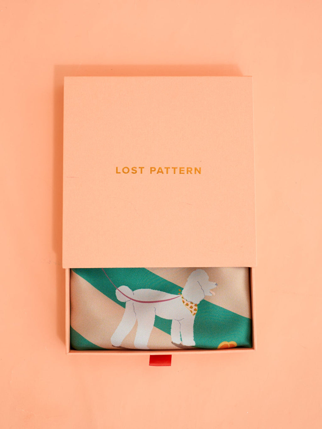 "Pan Pan" Silk Bandana - Orange