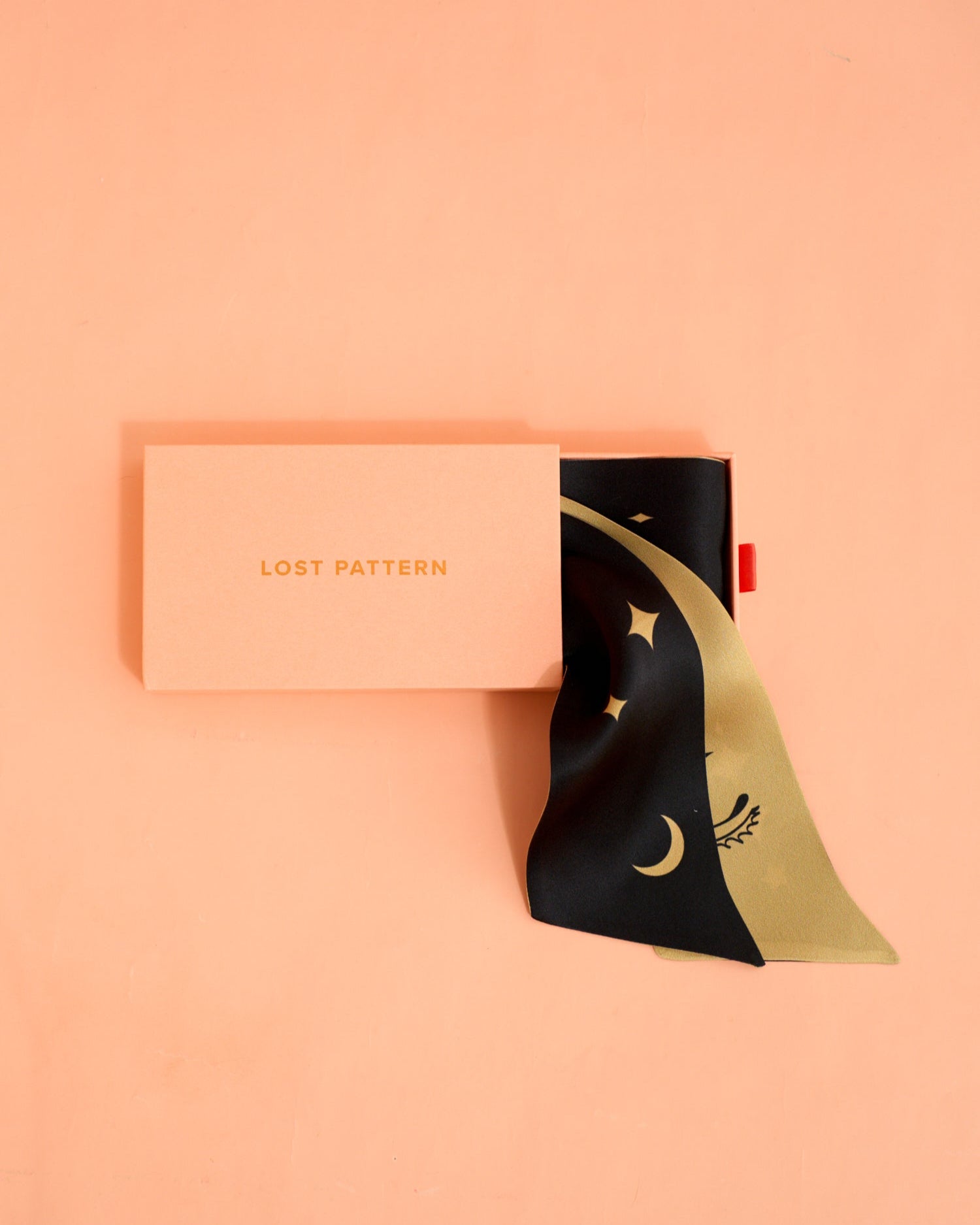 "Moonlit Stars" Silk Neck Bow Scarf