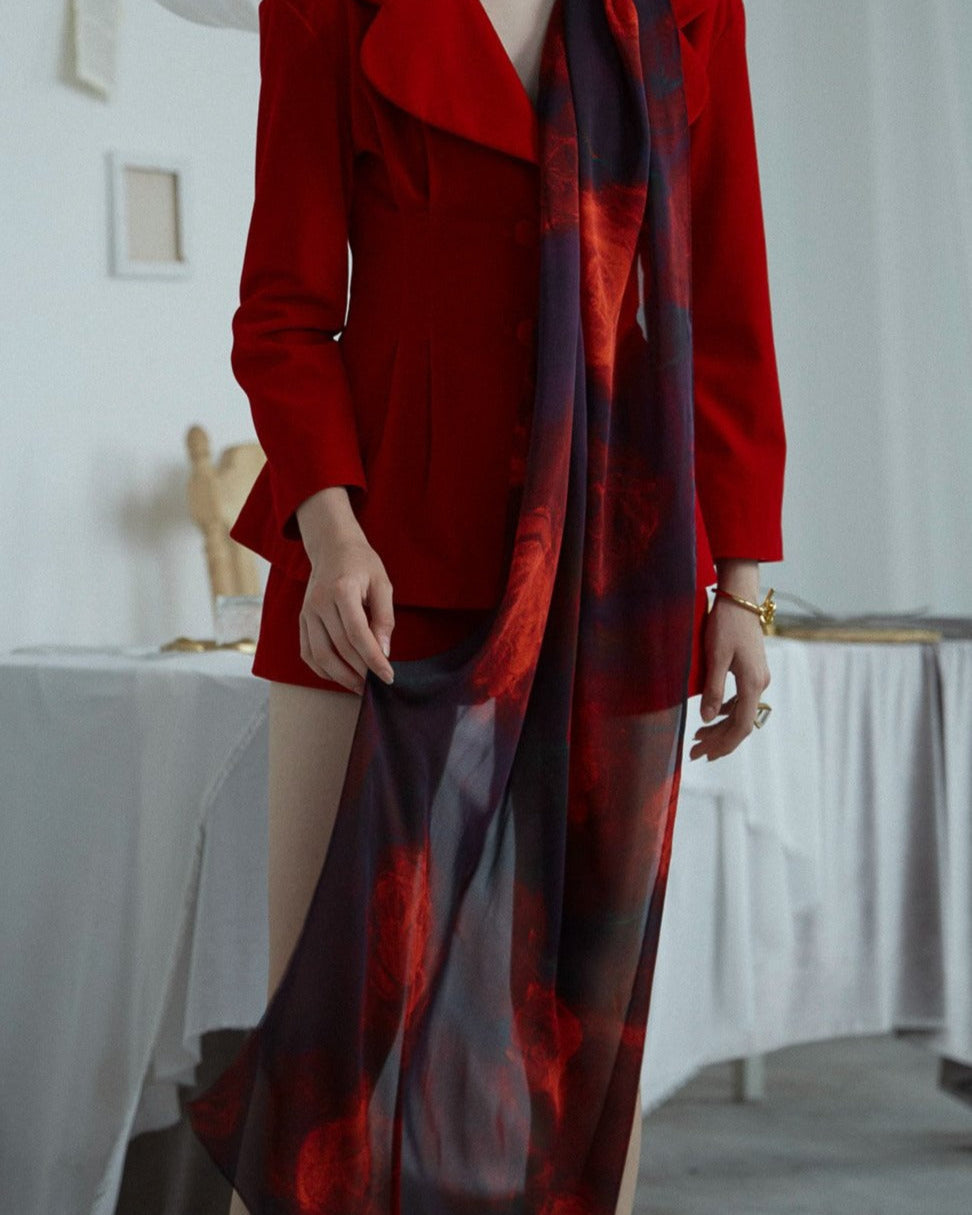 "La Rosa" Silk Shawl