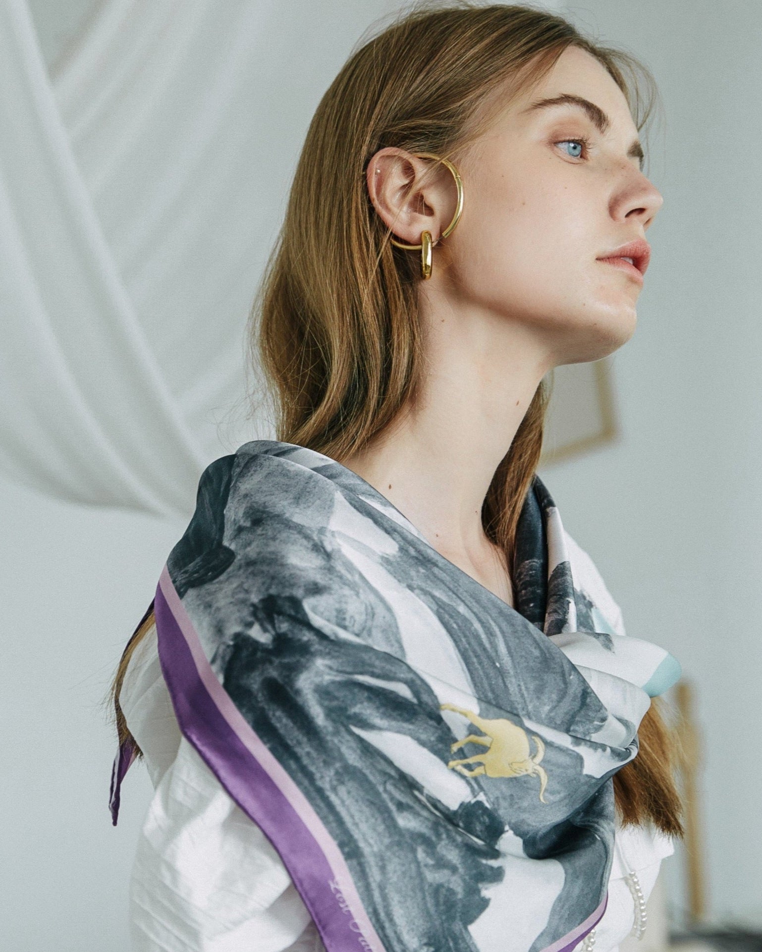 "Himalaya" Large Silk Scarf