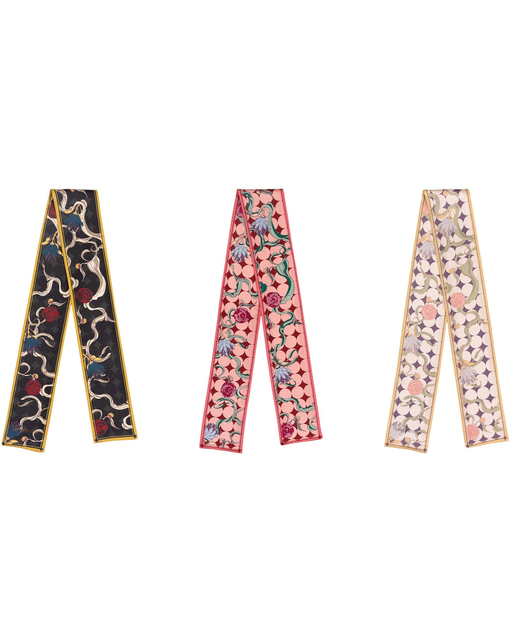 "Dream" Silk Twill Neck Bow - Black