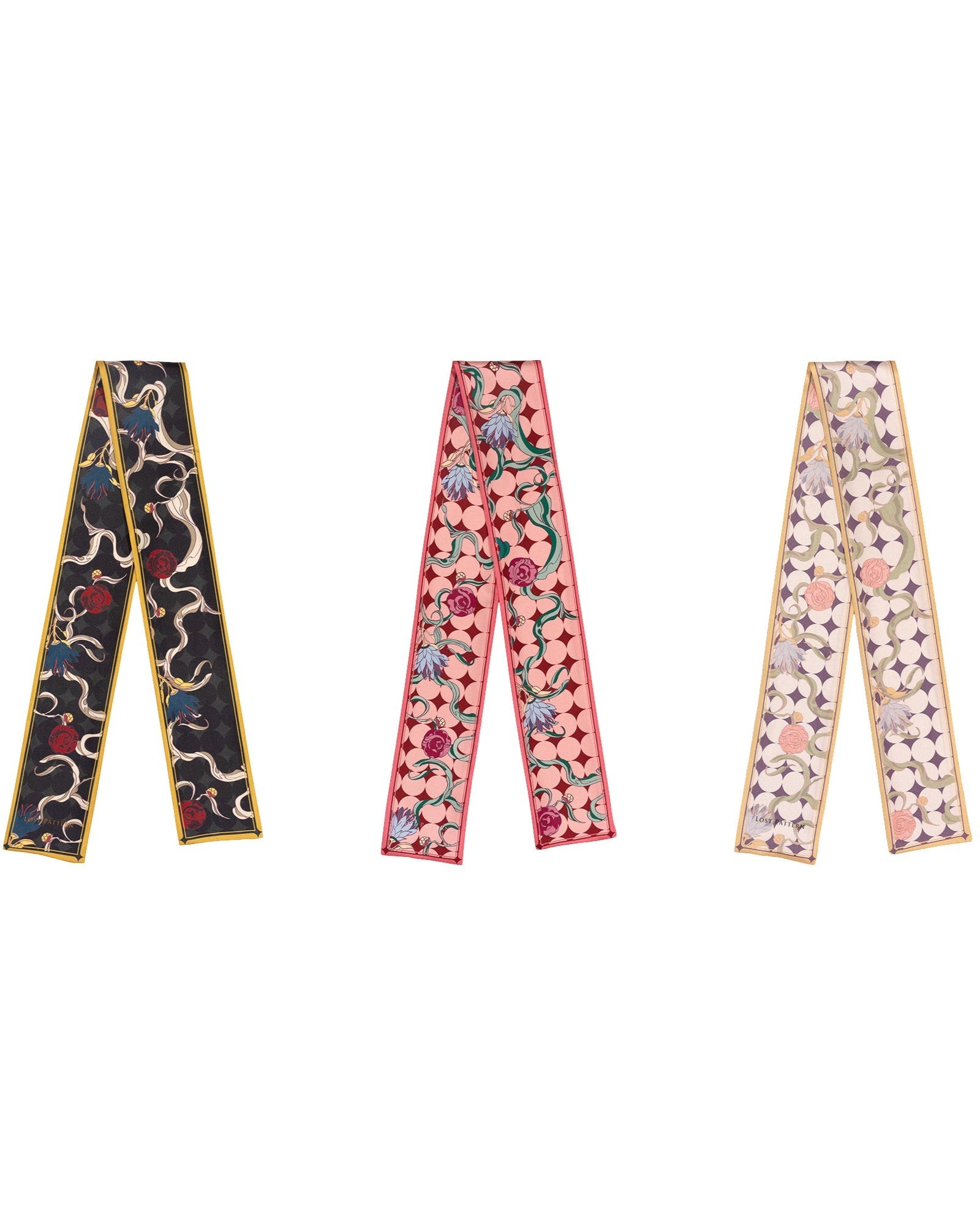 "Dream" Silk Twill Neck Bow - Black