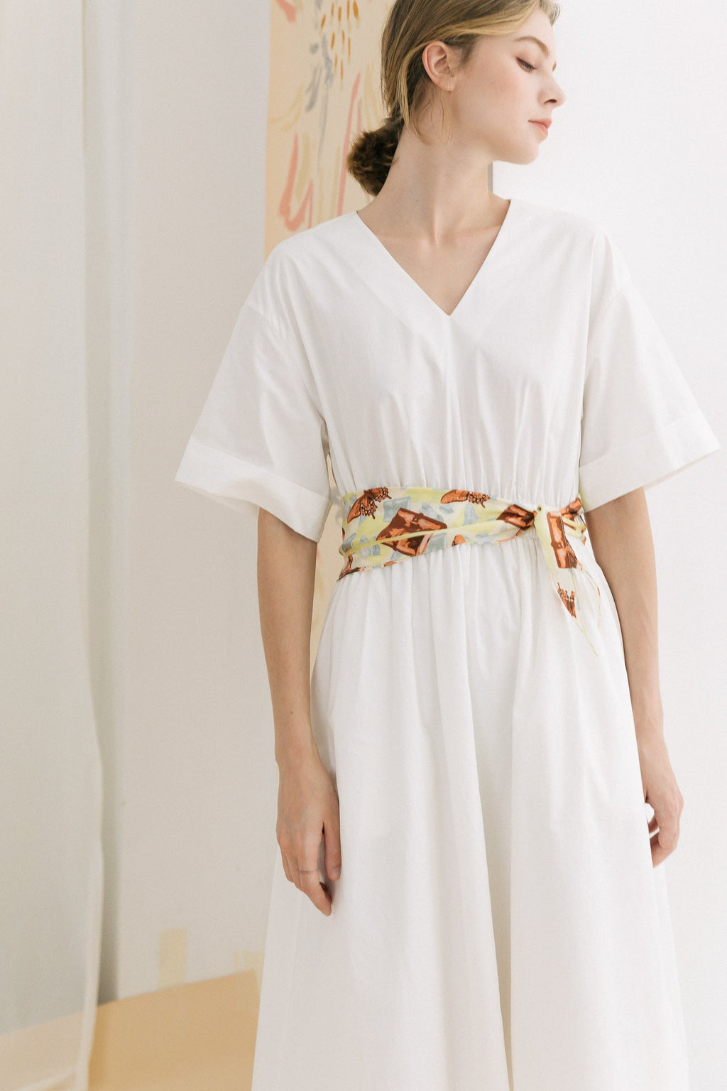 "Lady Butterfly" Silk Diamond Neckerchief - Lime