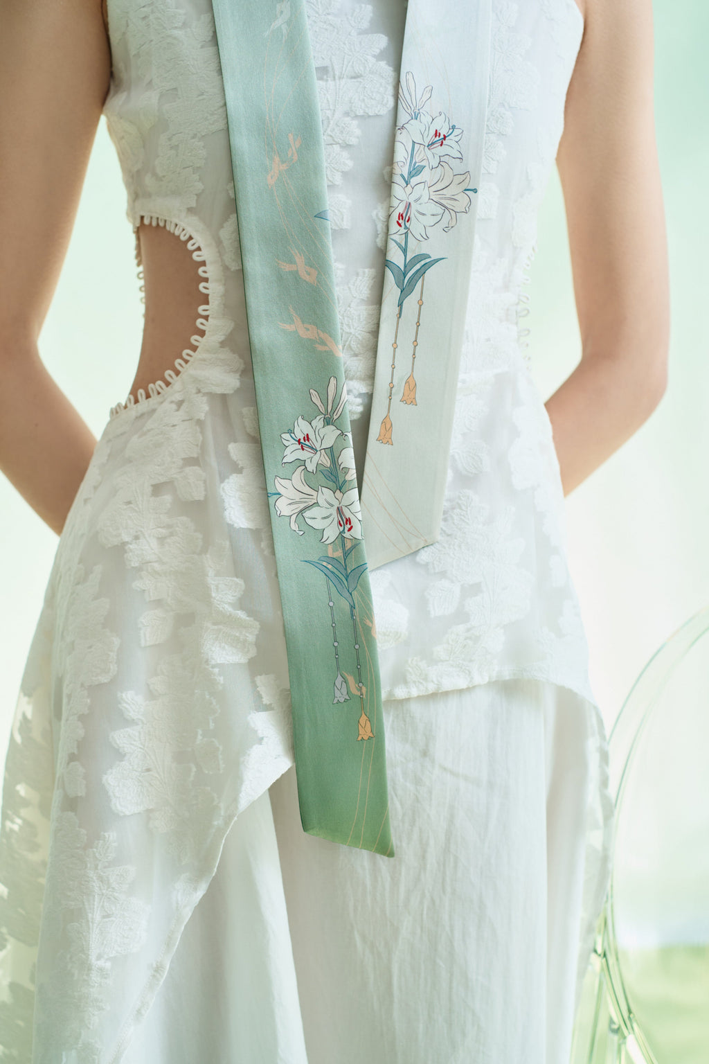 "Lily" Silk Skinny Scarf