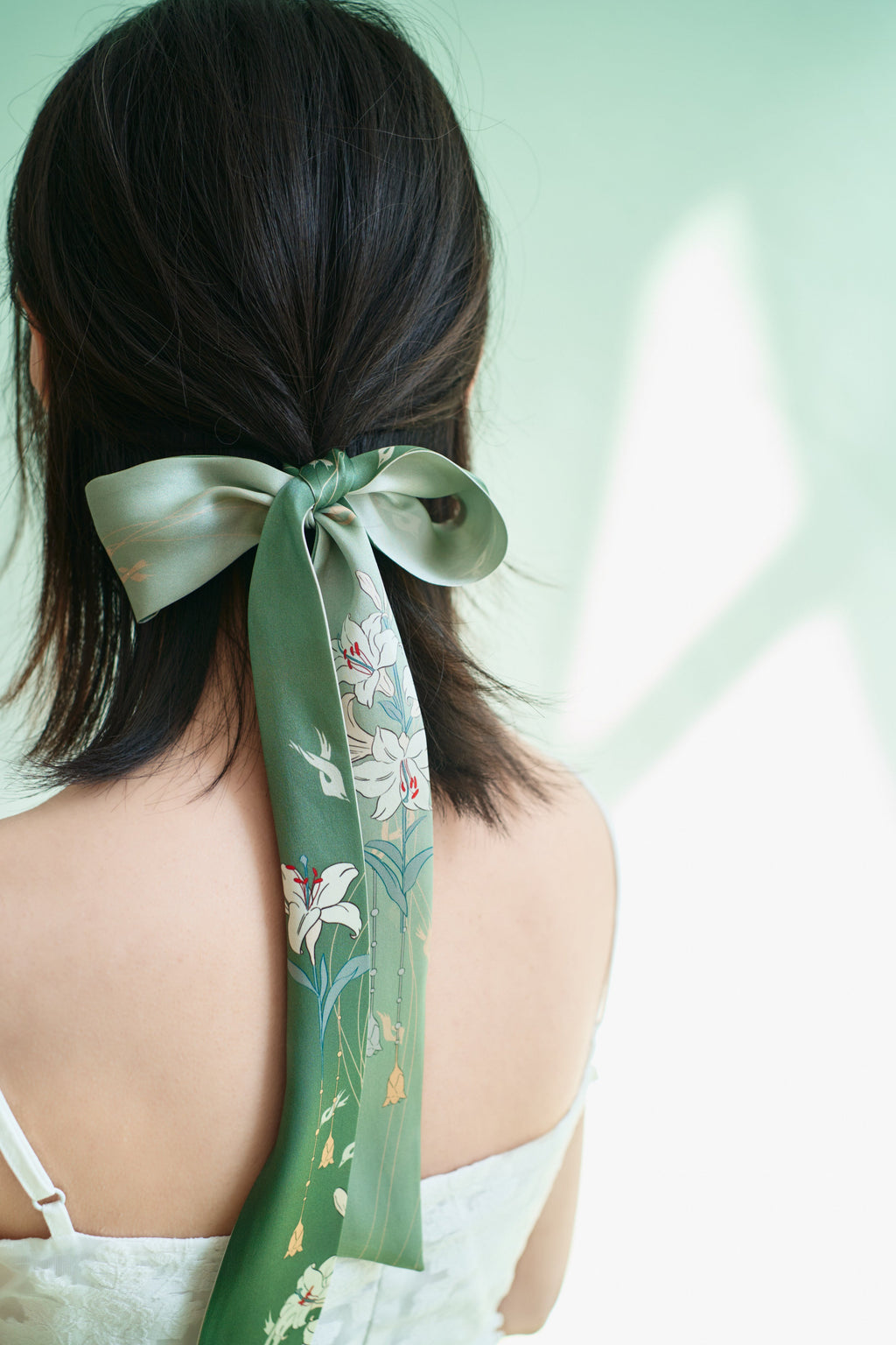 "Lily" Silk Skinny Scarf