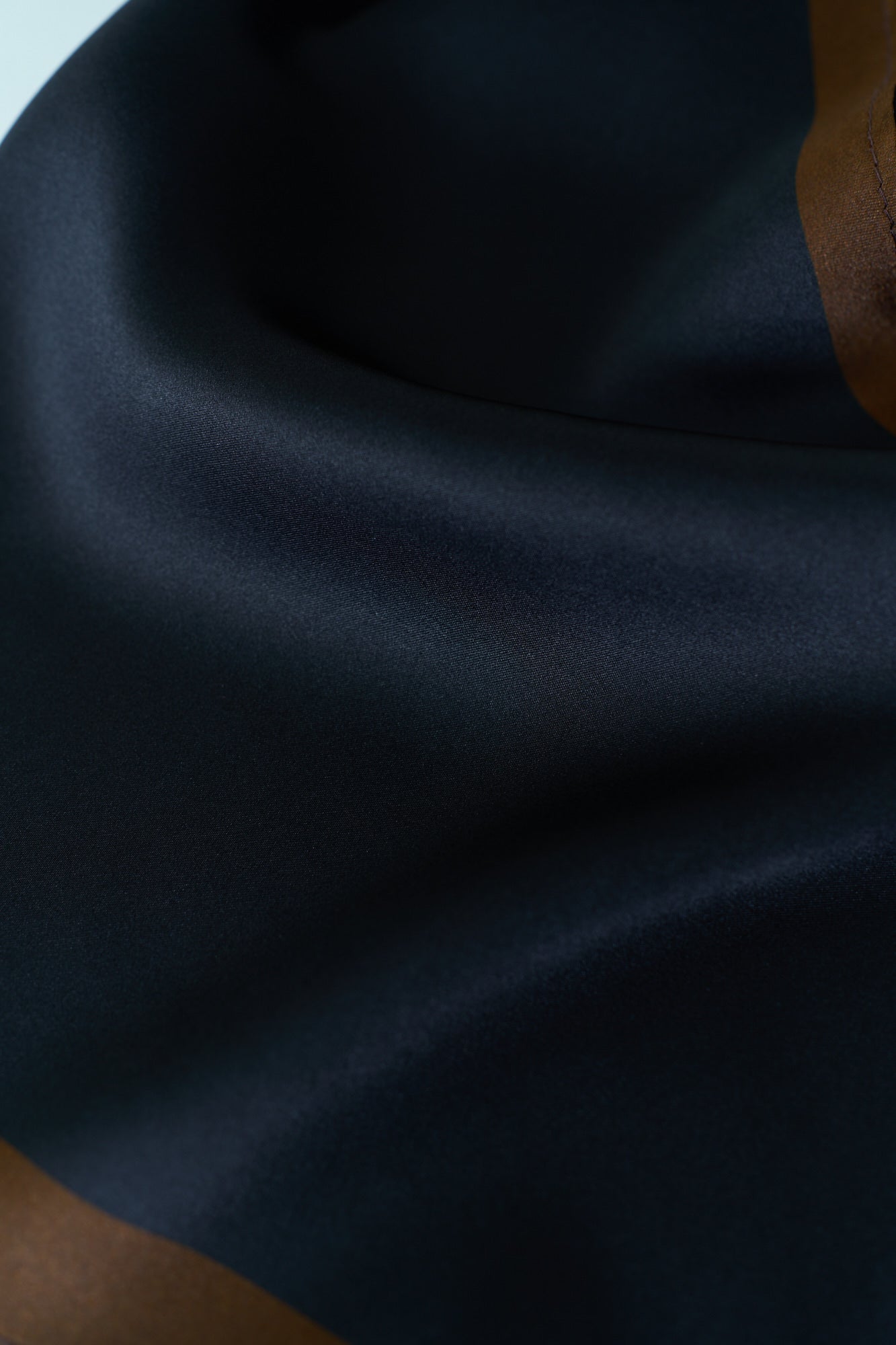 "Satin" Silk Neck Scarf - Black