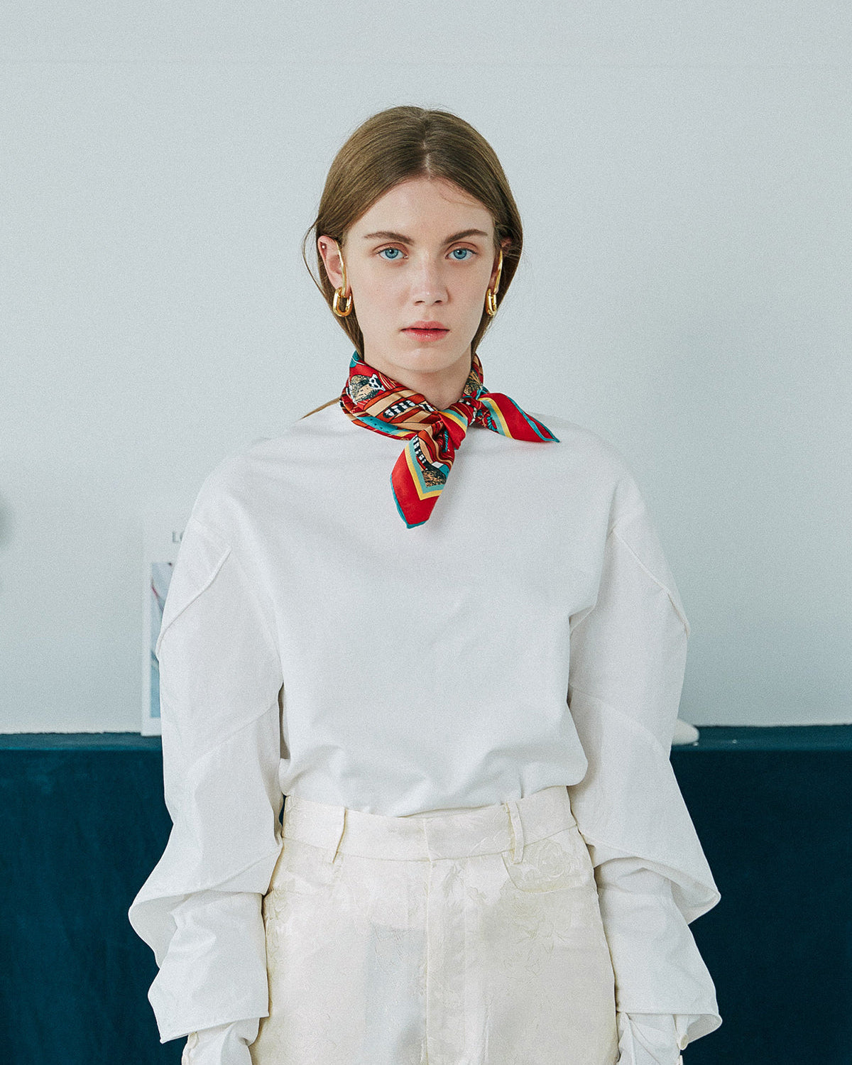 "Madagascar" Silk Bandana - Red