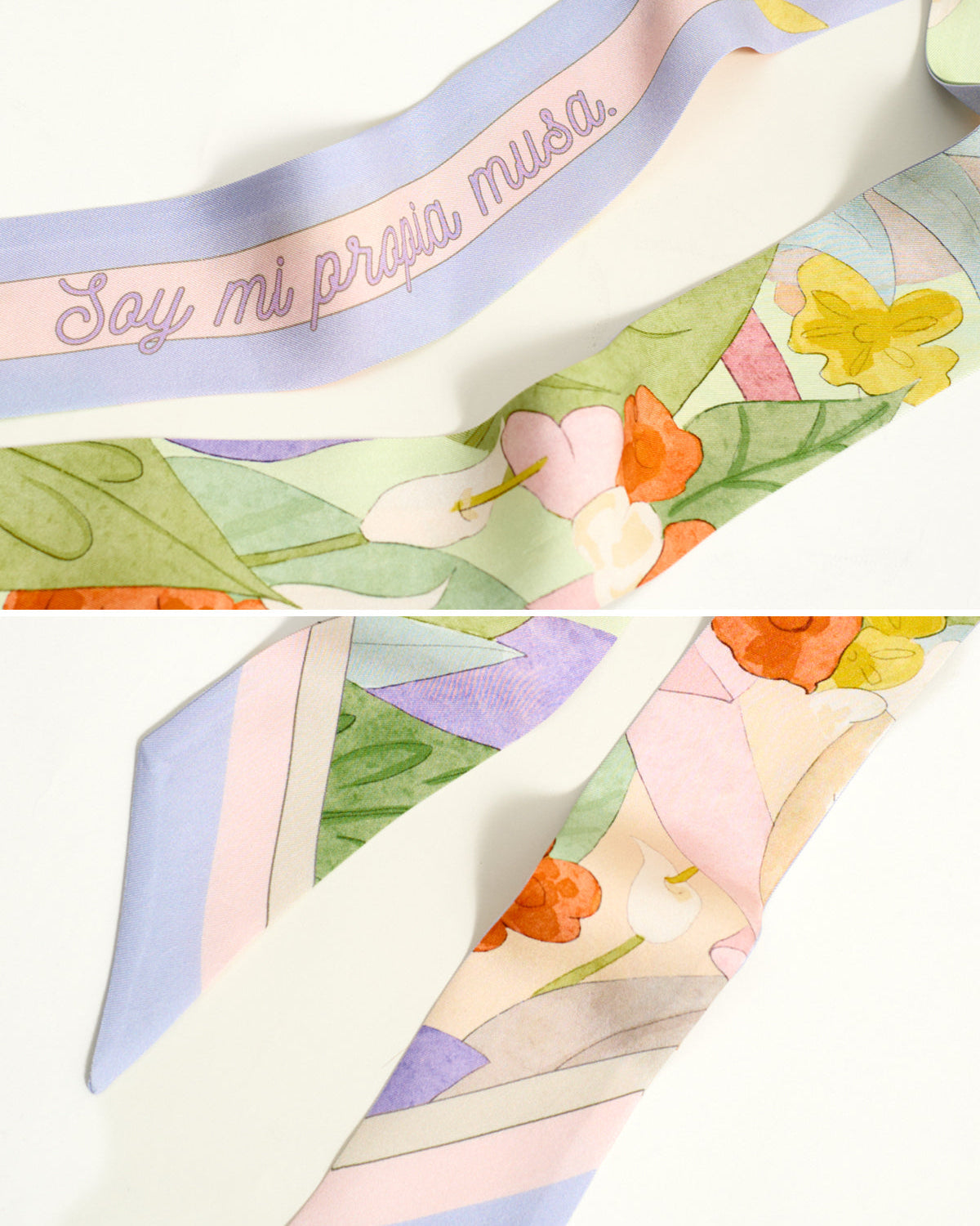 "I Am My Own Muse by Frida" Silk Twill Skinny Scarf
