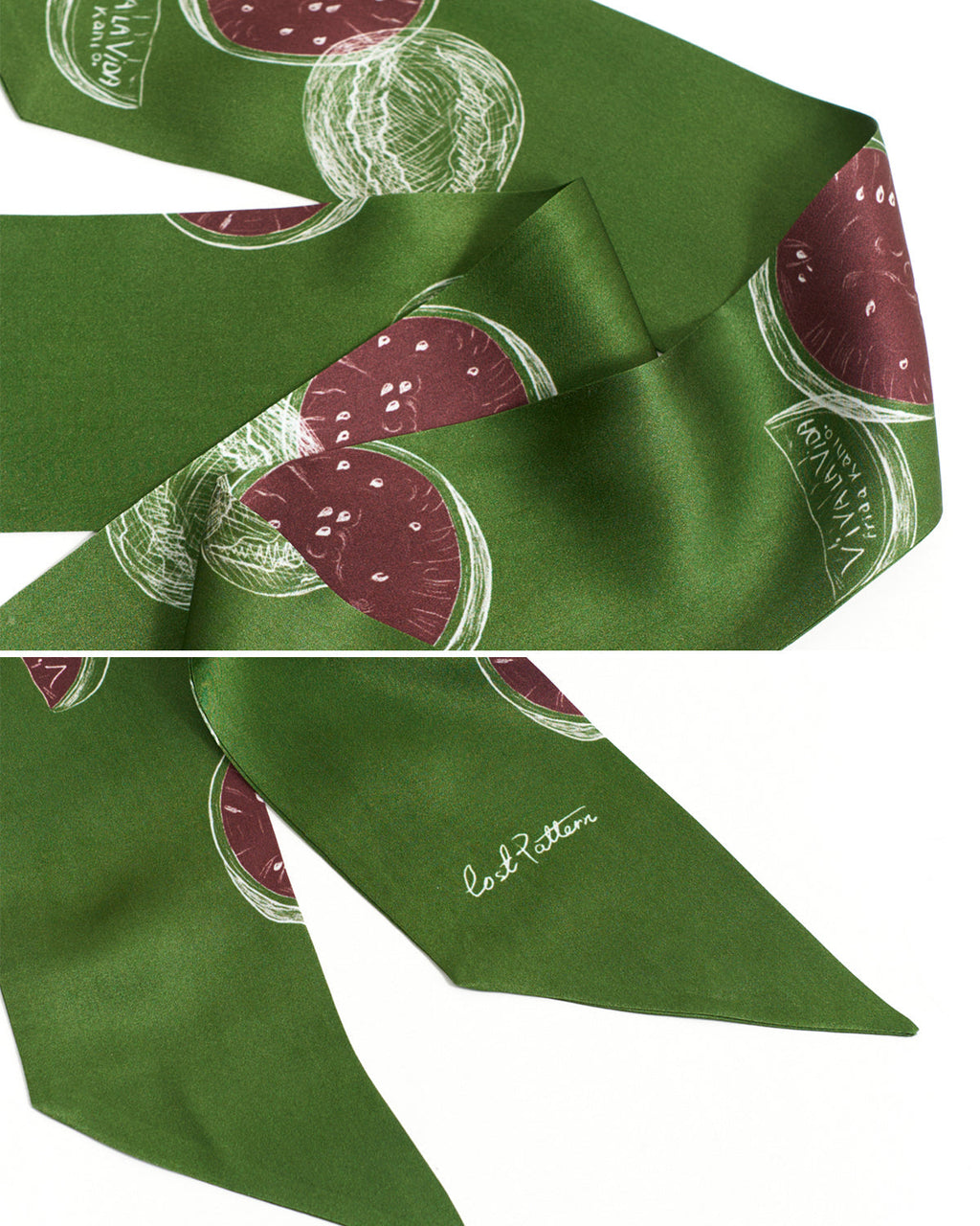 “Viva la Vida” Silk Neck Bow - Olive Green