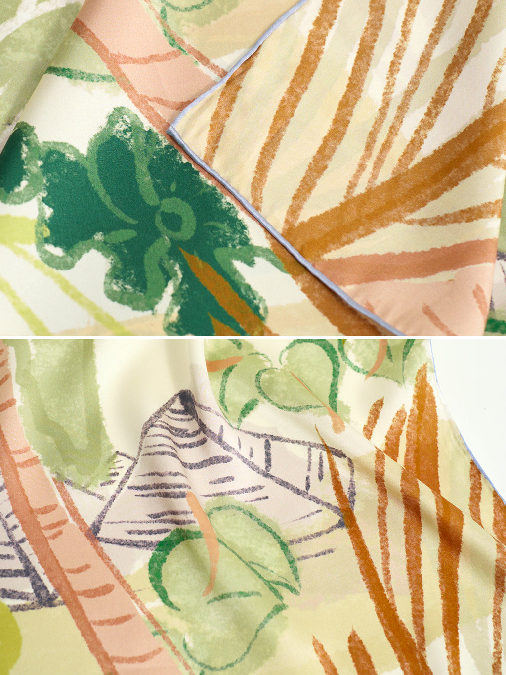 "Little Dix Bay" Large Silk Scarf