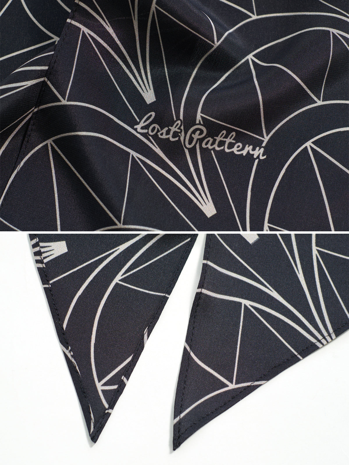 "Chrysler" Silk Crepe Neck Scarf - Empire Back