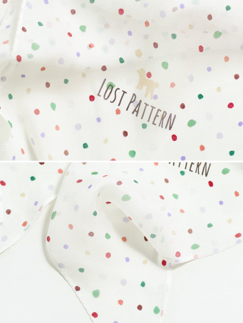 "Petal Veil" Silk Chiffon Neck Scarf - Rainbow Gummies