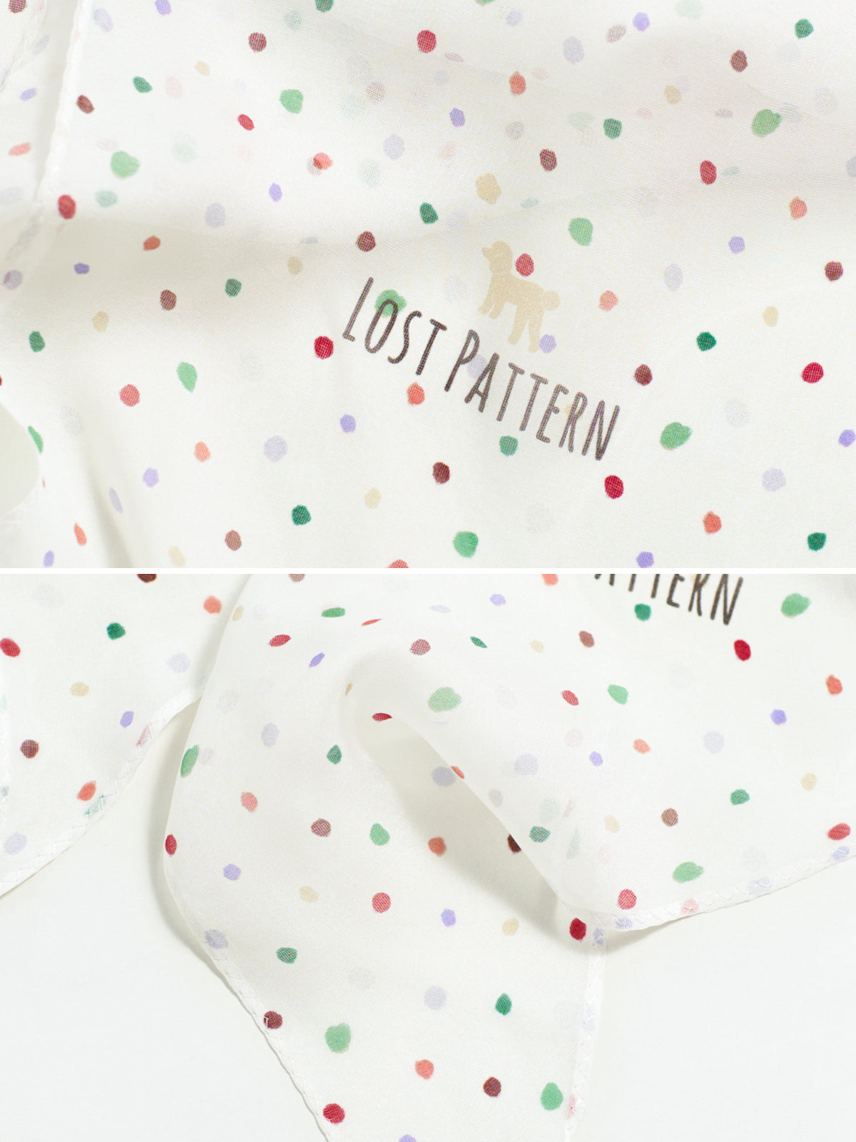 "Petal Veil" Silk Chiffon Neck Scarf - Rainbow Gummies