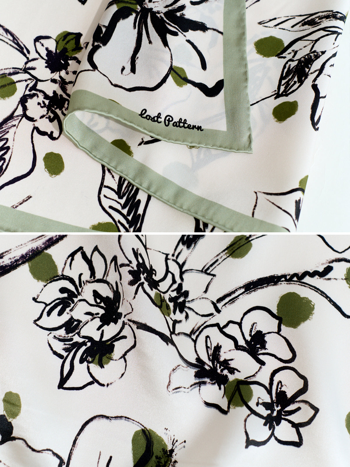 "La Isla" Silk Bandana Scarf - Mint Green