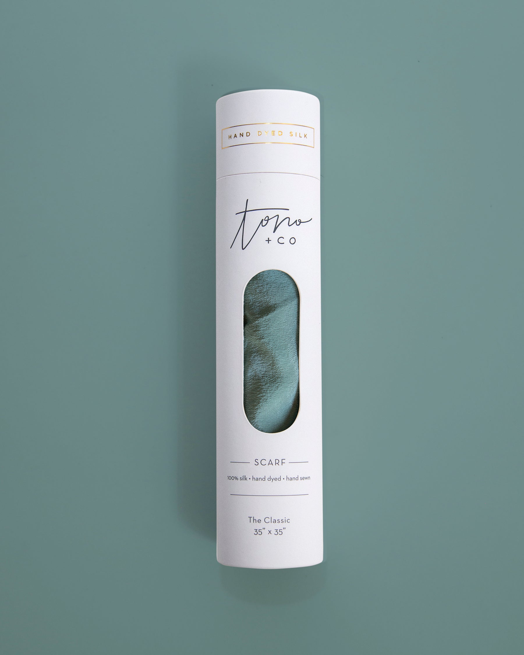 'The Classic' Washable Silk Scarf in Celadon