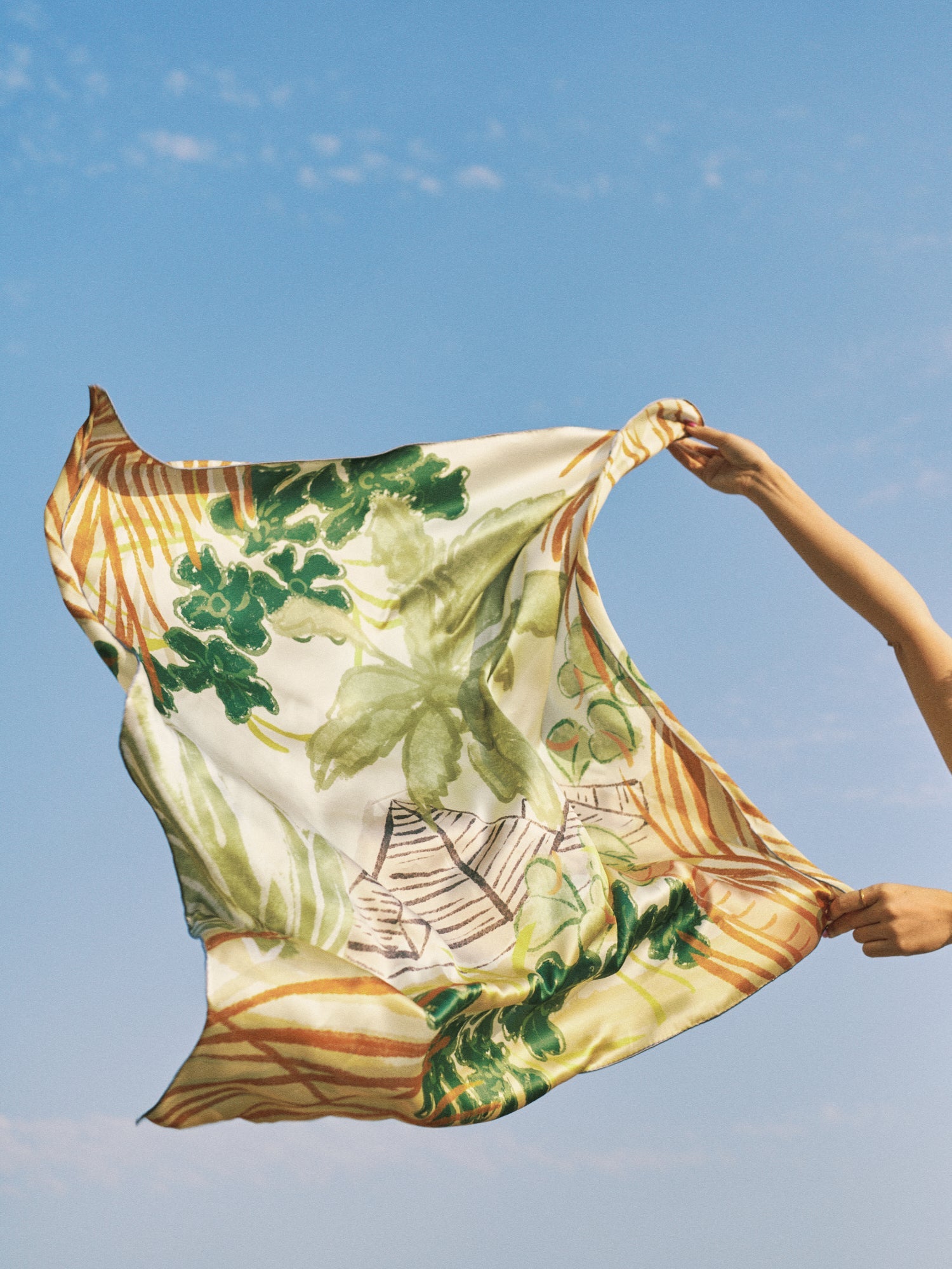 "Little Dix Bay" Large Silk Scarf
