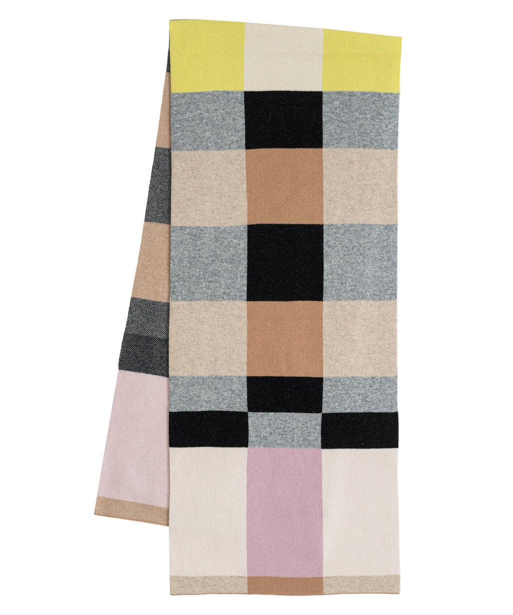 Merino Wool Geo Jacquard Scarf