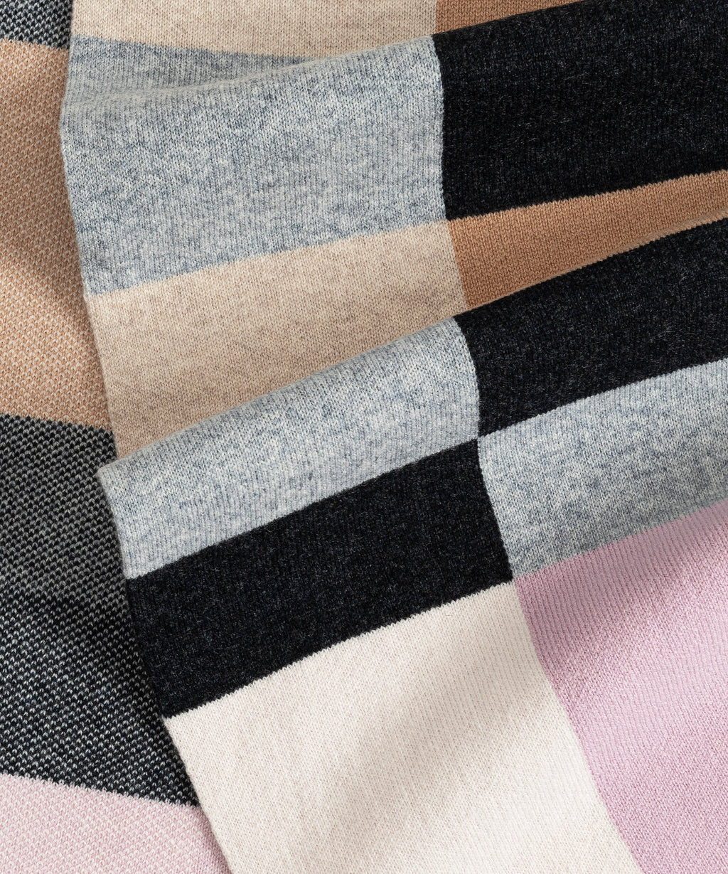 Merino Wool Geo Jacquard Scarf