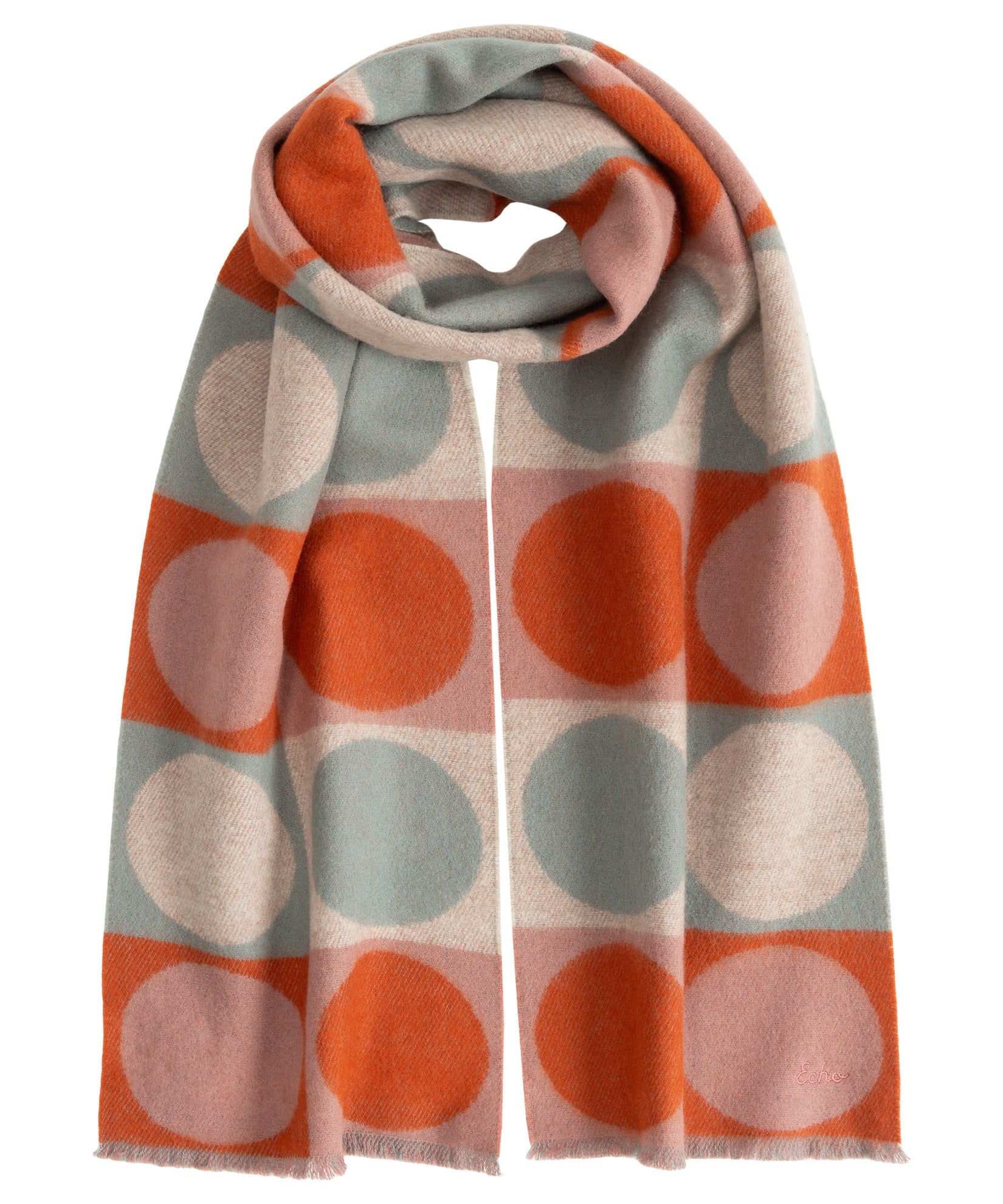Dotty Scarf in color sage green
