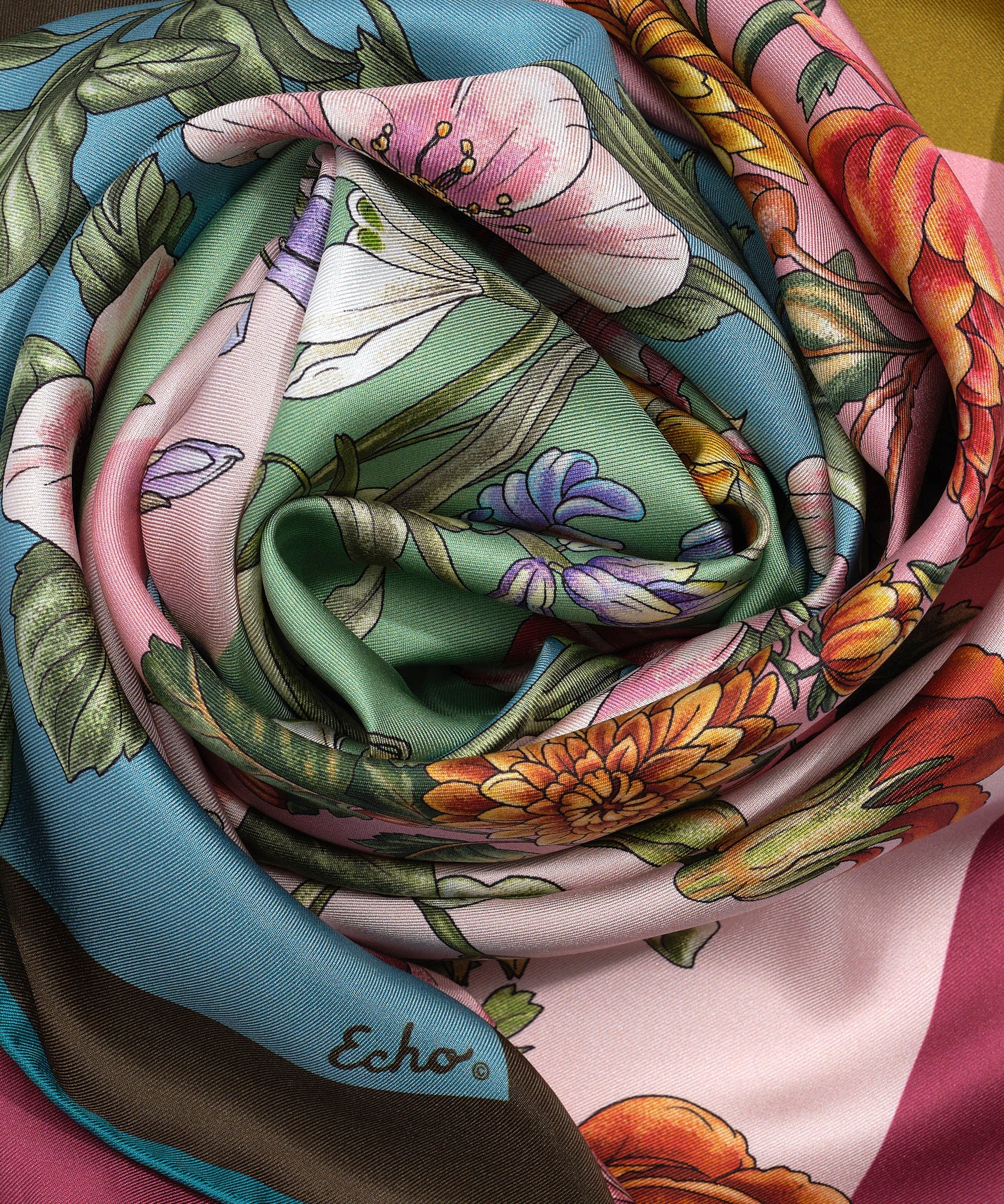 The Seasons 35" Silk Square Scarf