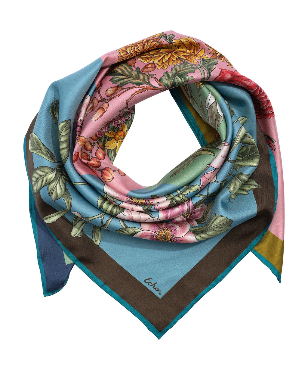The Seasons 35" Silk Square Scarf
