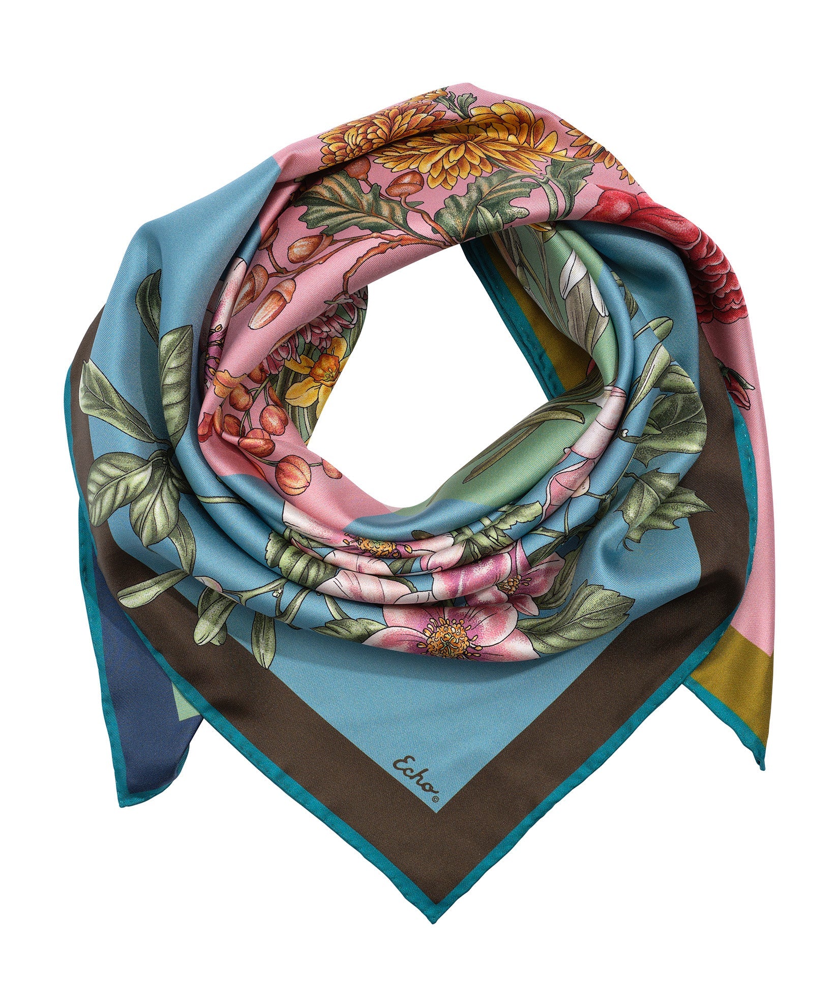 The Seasons 35" Silk Square Scarf