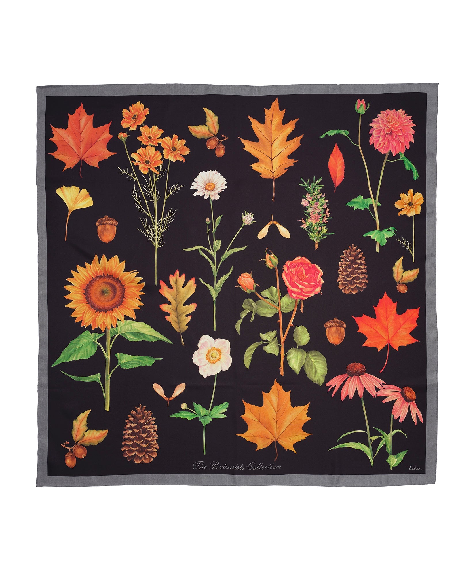 The Botanists 35" Silk Square Scarf