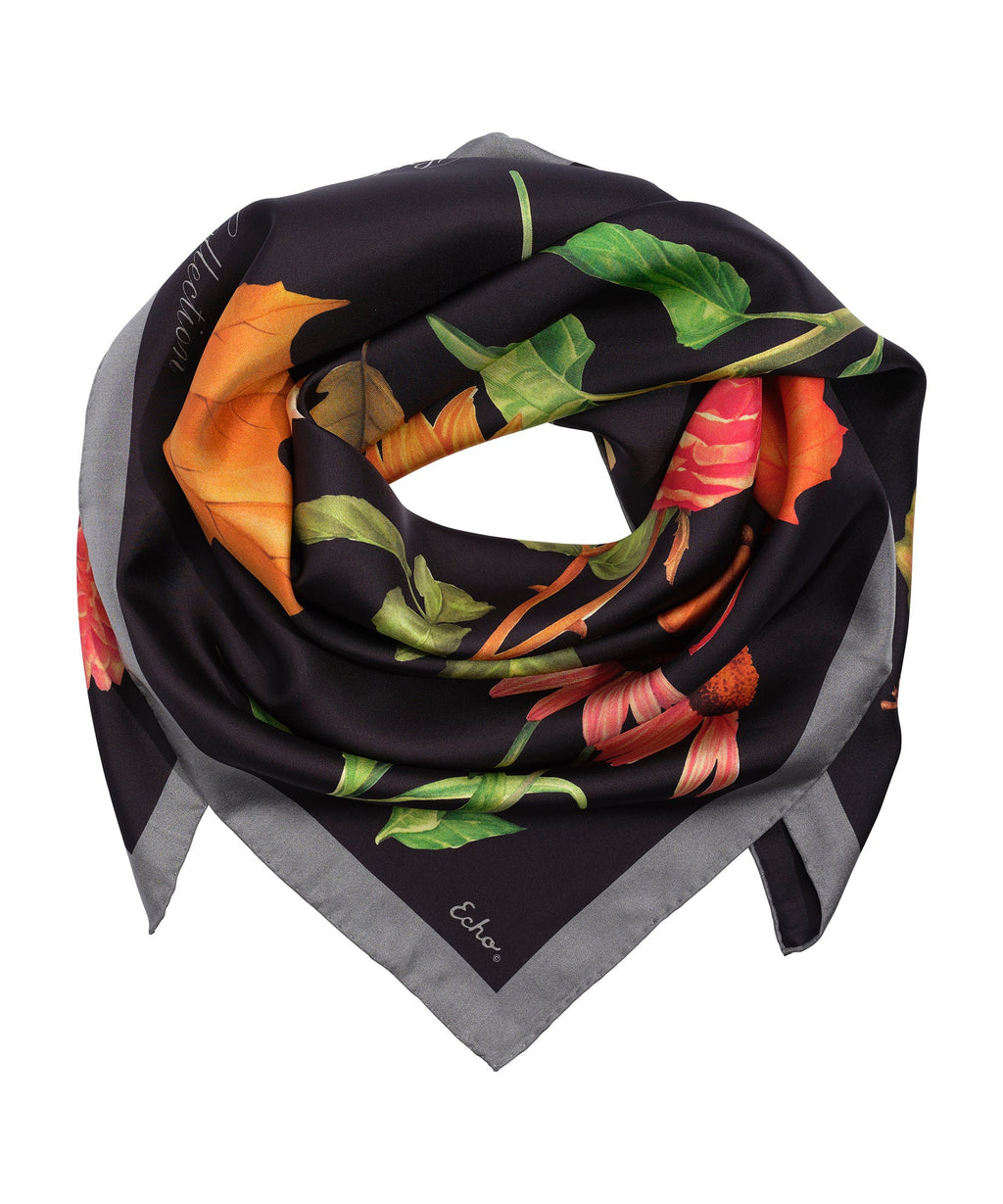 The Botanists 35" Silk Square Scarf