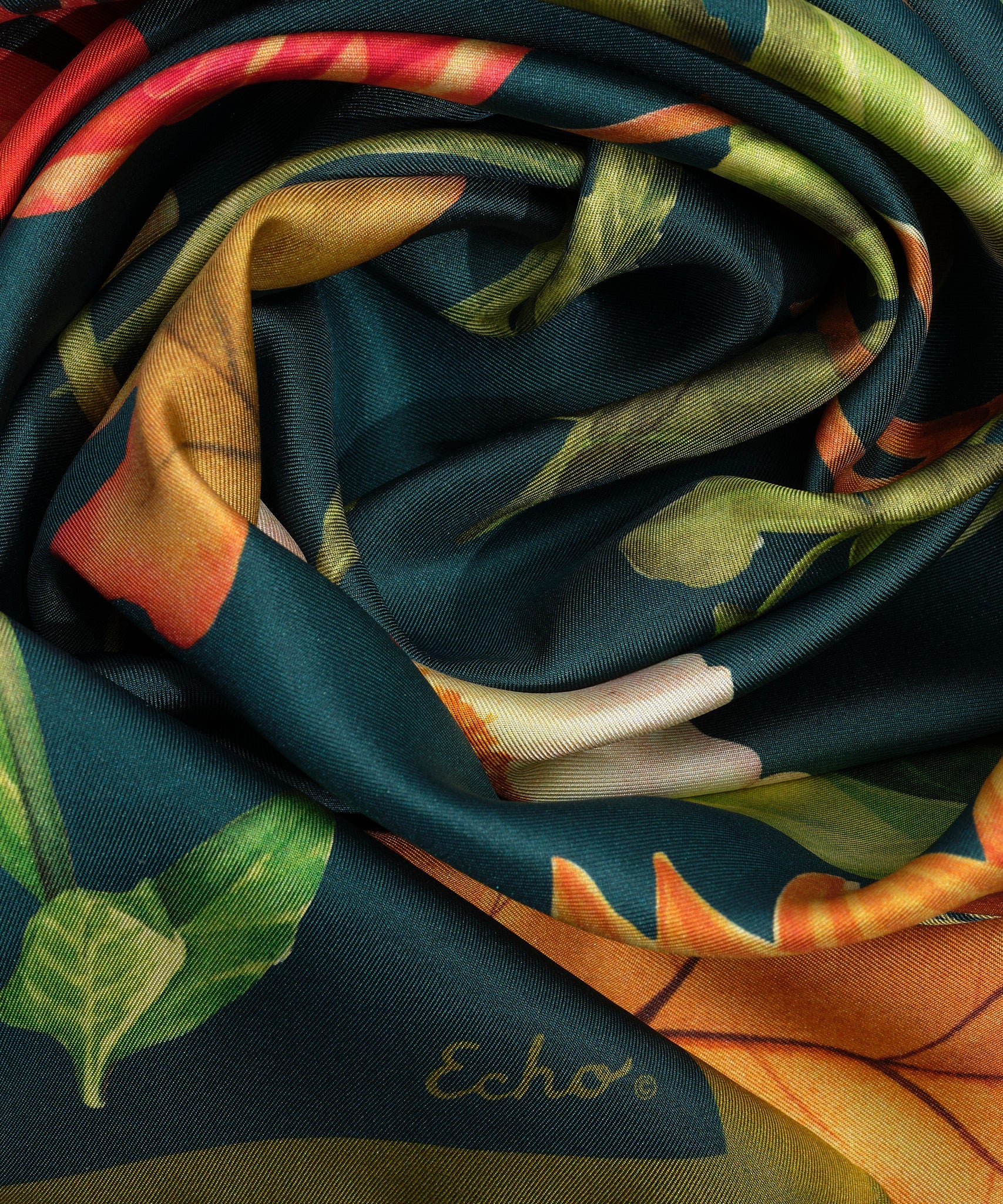 The Botanists 35" Silk Square Scarf