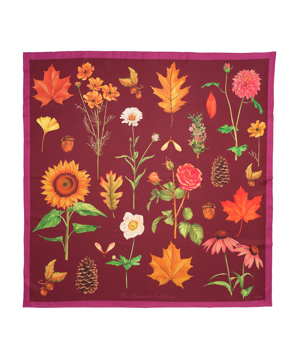 The Botanists 35" Silk Square Scarf