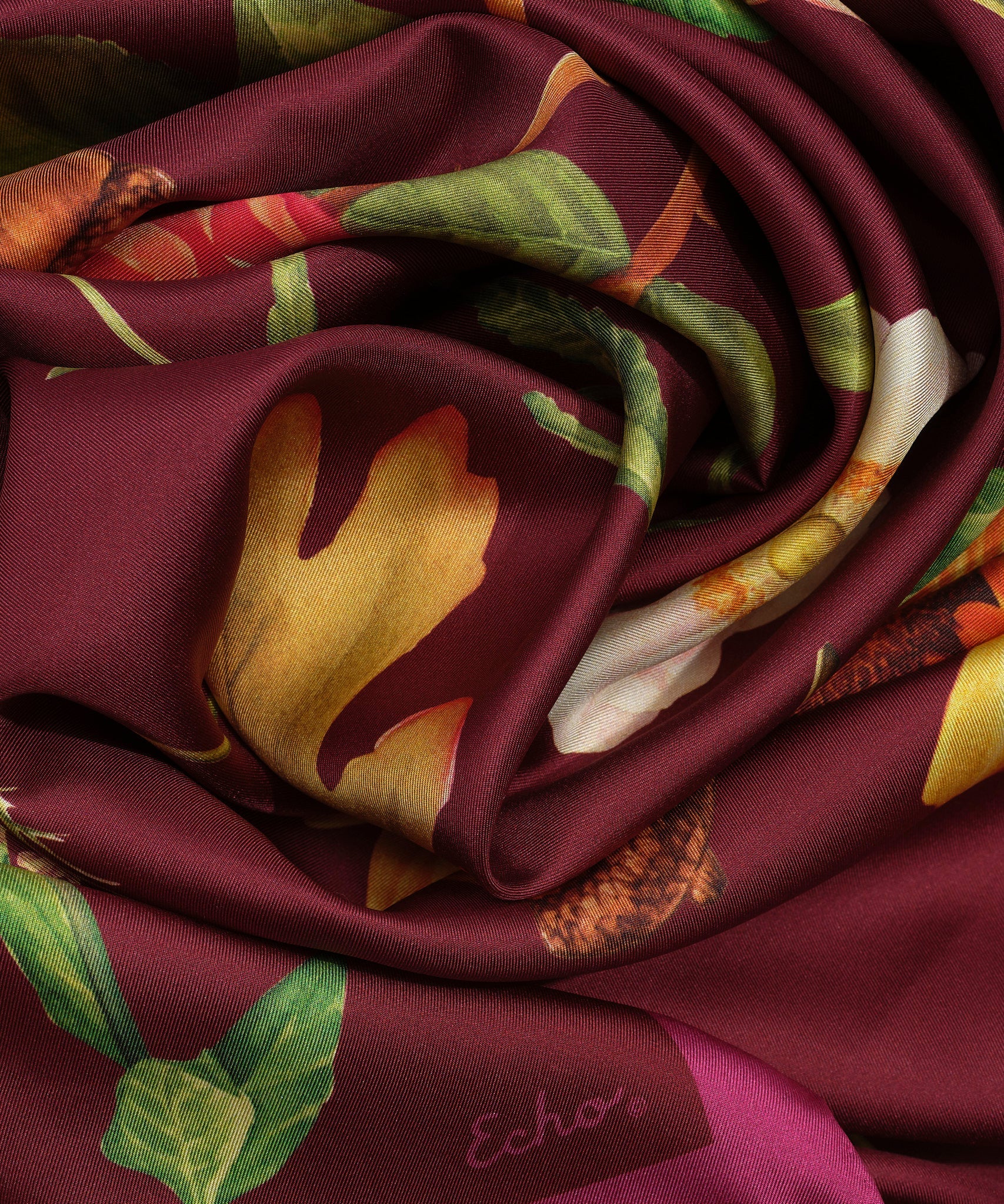The Botanists 35" Silk Square Scarf