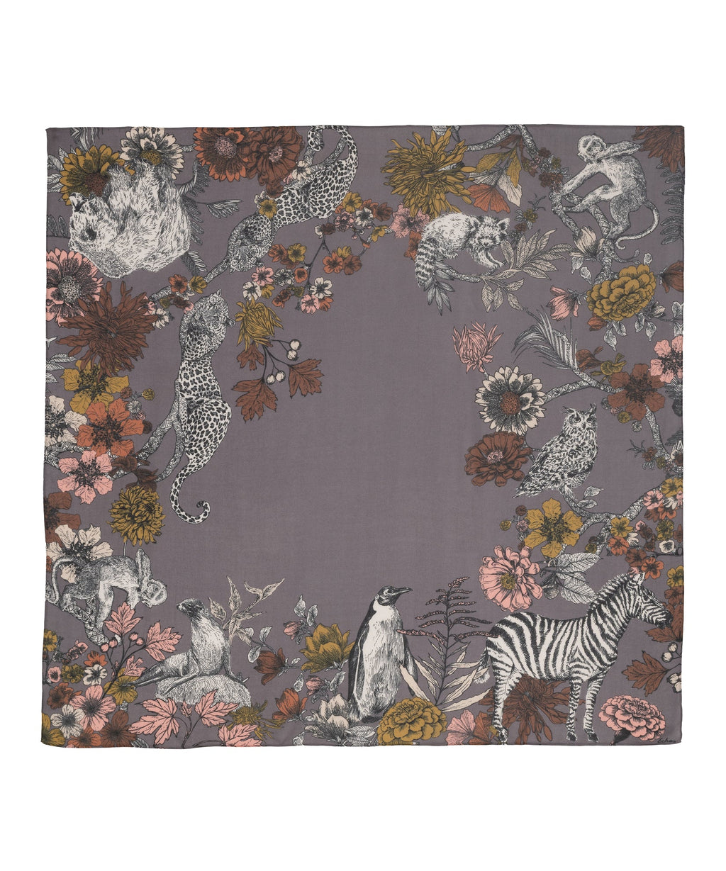 Central Park Square Scarf in color charcoal