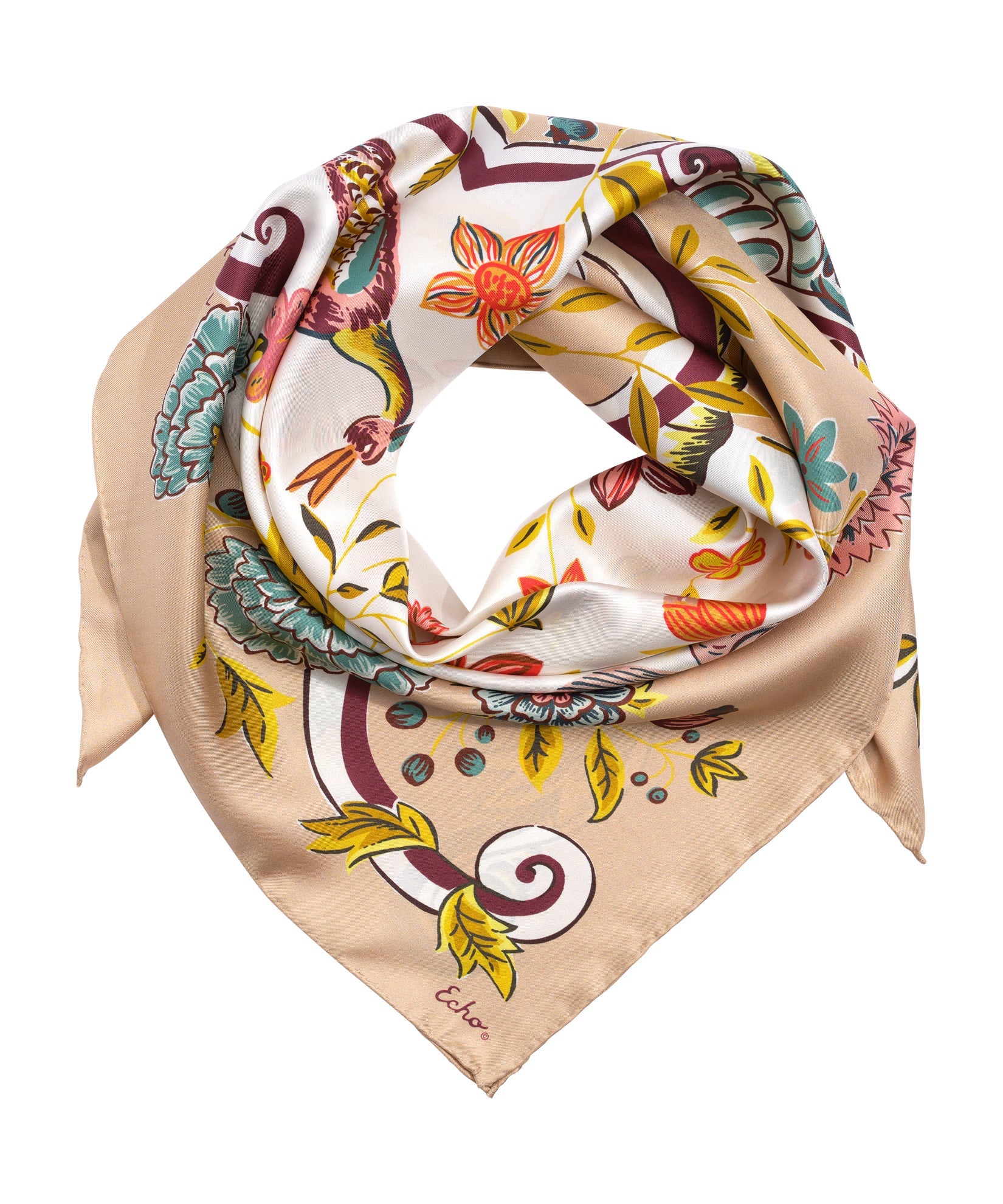 Park Stroll 35" Silk Square Scarf