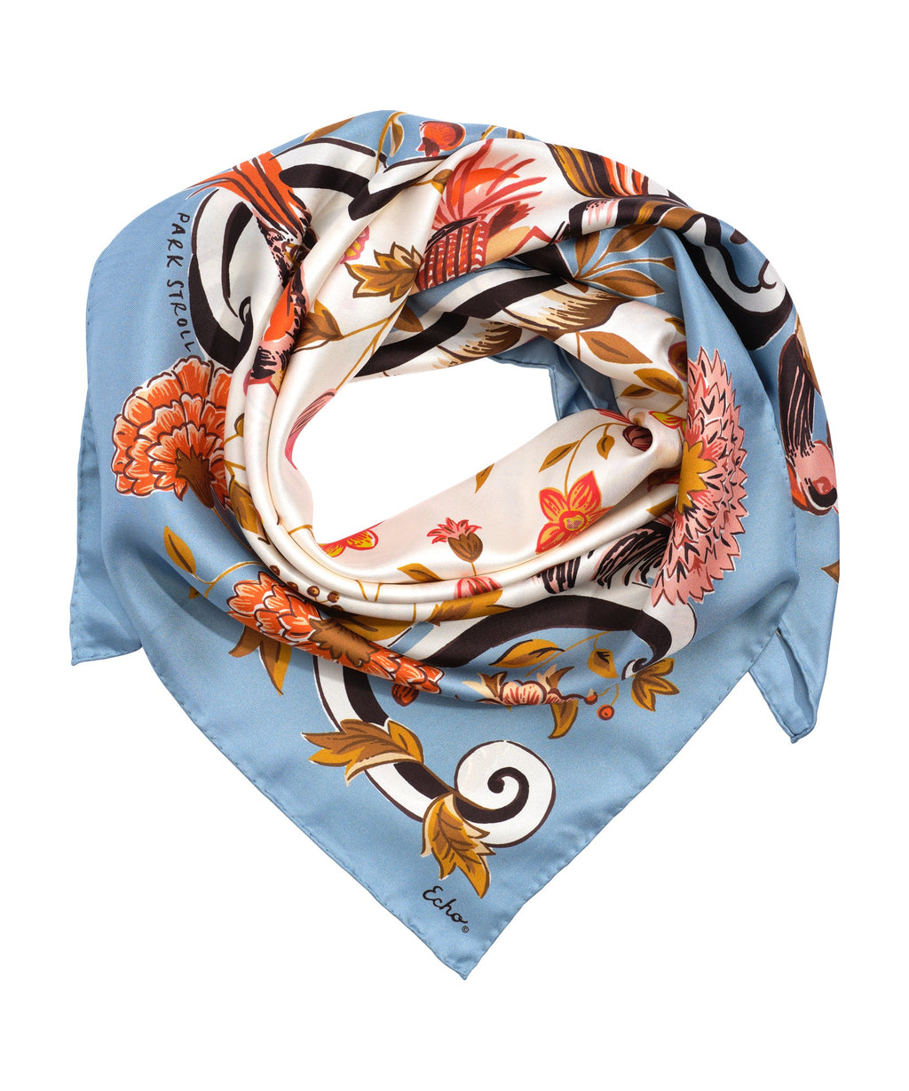 Park Stroll 35" Silk Square Scarf