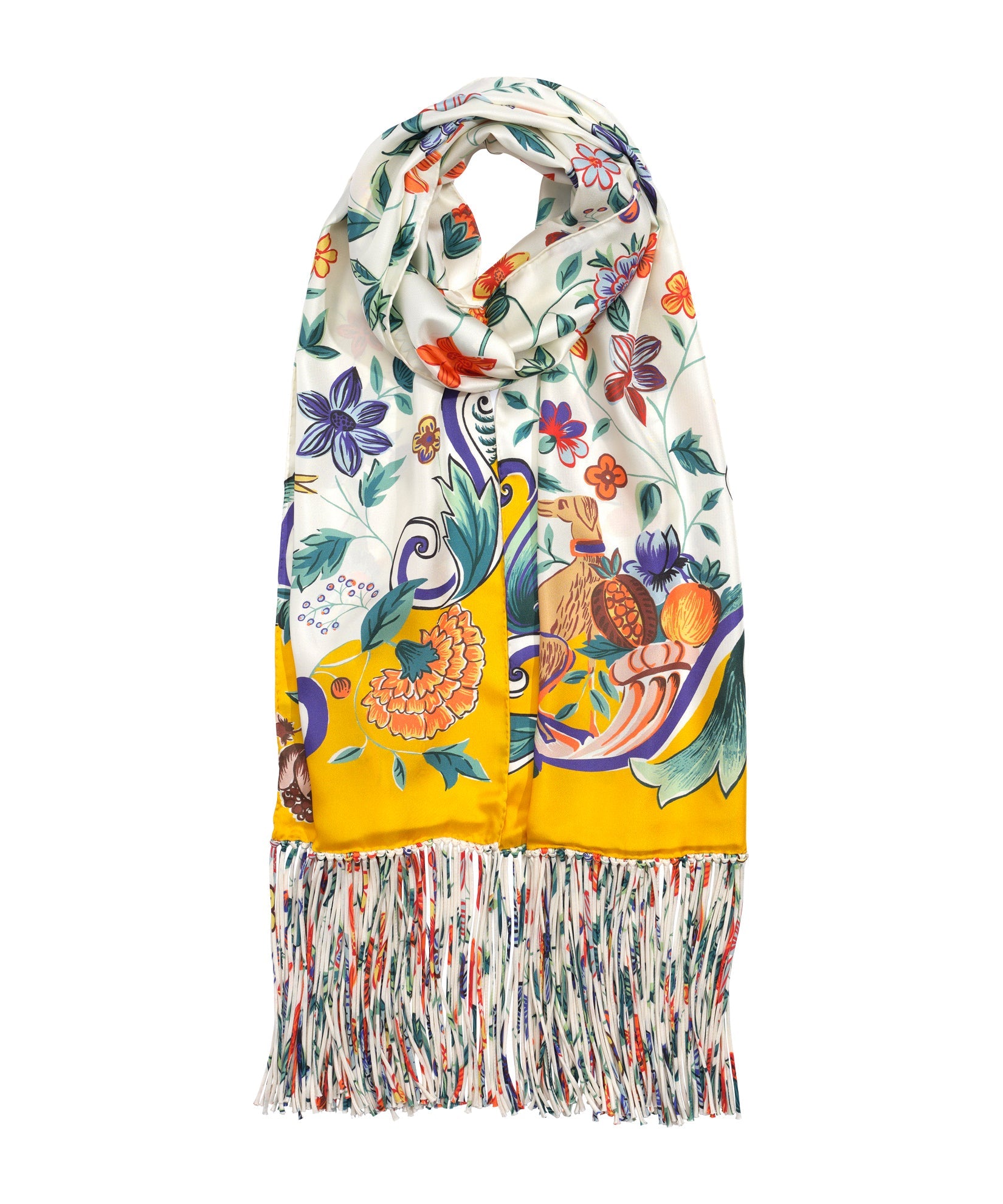 Park Stroll Silk Oblong Scarf in color multi