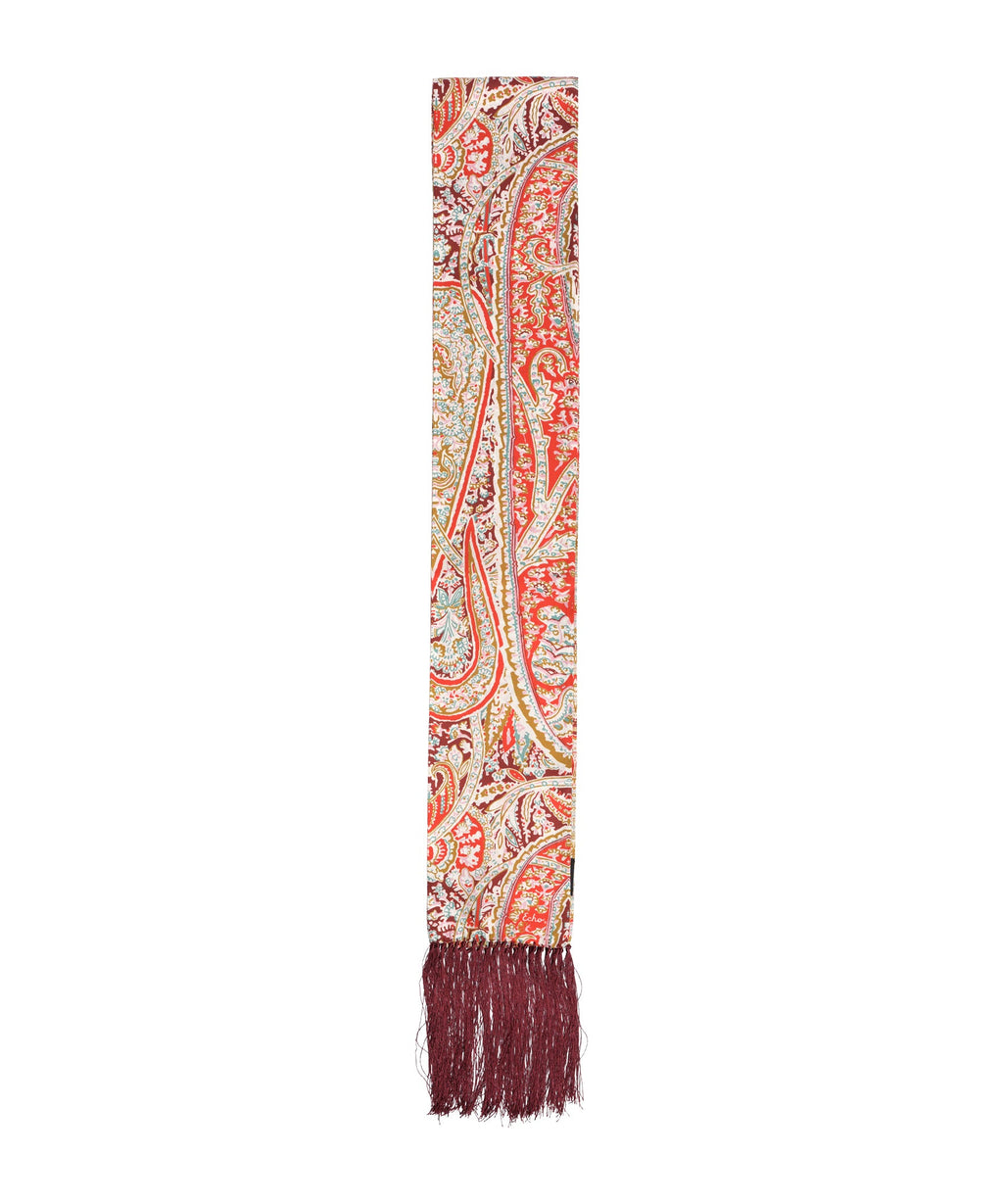 Paisley Tubular Fringe Scarf