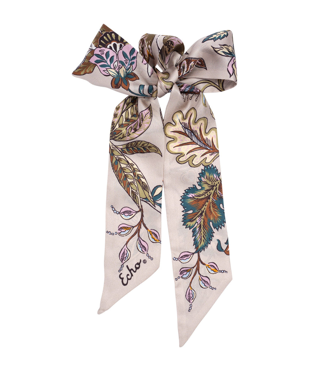Falling Leaves Silk Ribbon Scarf