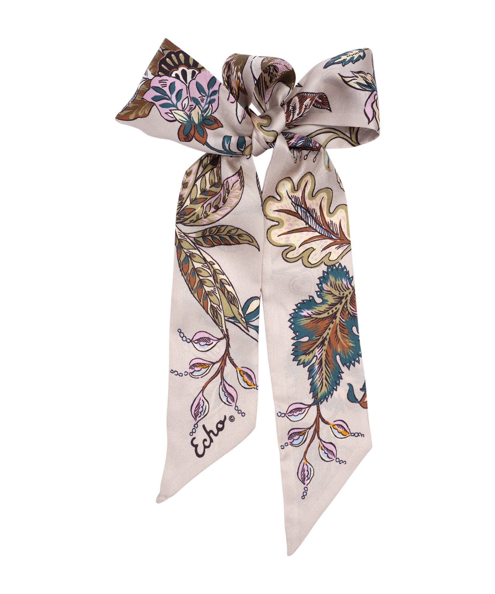Falling Leaves Silk Ribbon Scarf