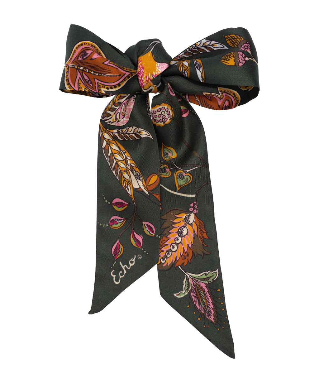 Falling Leaves Silk Ribbon Scarf